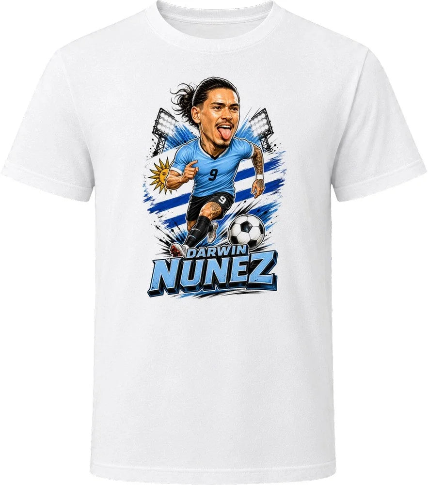 Darwin Nunez, Uruguay Caricature Soccer 2026 T Shirt Unisex