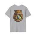 Brazil Jaguar Soccer Ball Brazil Flag Football Fan Tee Back Print Unisex