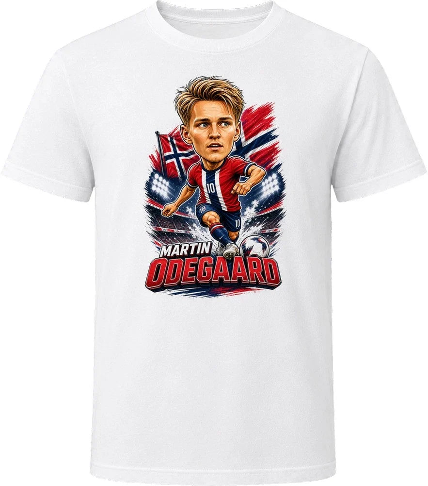 Martin Odegaard, Norway Caricature Soccer 2026 T Shirt Unisex