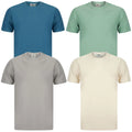 Tokyo Laundry Mens Textured Woven Premium Cotton Blend Crew Neck Tee Top Unisex