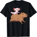 Funny Kawaii Axolotl and Capybara Lover Kids Girls Men Women unisex T-Shirt