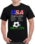 USA World Cup 2026 Stadiums Futbol Soccer Football Gift T Shirt Unisex
