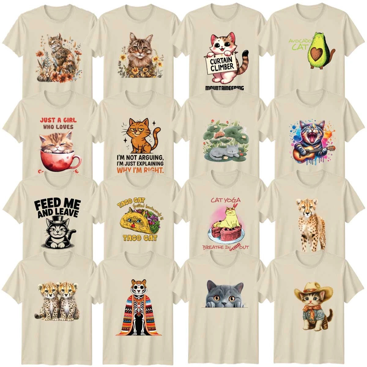 Funny Cat Adult T-Shirt Feline Kitten Cat Lover Gift