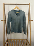 VTG Gradient Sun Faded Thrashed Distressed Grunge Worn Hensley Top WIP Shirt XS Unisex