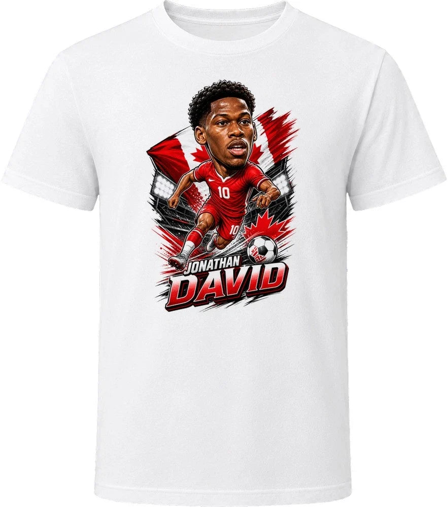 Jonathan David, Canada Caricature Soccer 2026 T Shirt Unisex