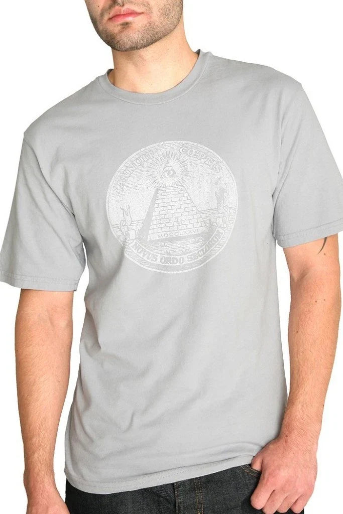 XL Premium Worn Free John Lennon Annuit Coeptis Pyramid Eye Beatles Rare Unisex