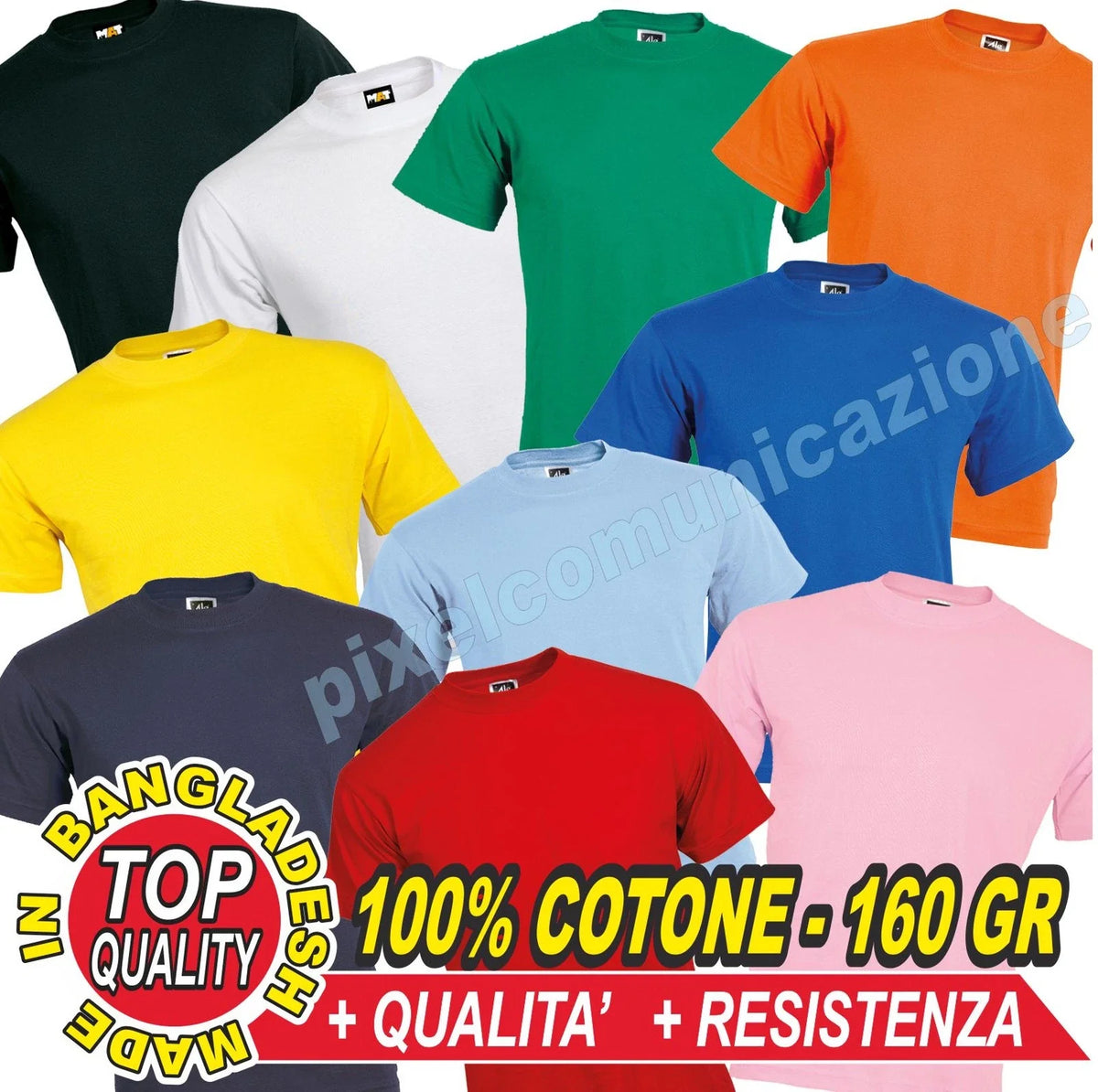 T SHIRT S SHORT SLEEVES OUTLET STOCK DEAL 100% COTTON 160GR Unisex