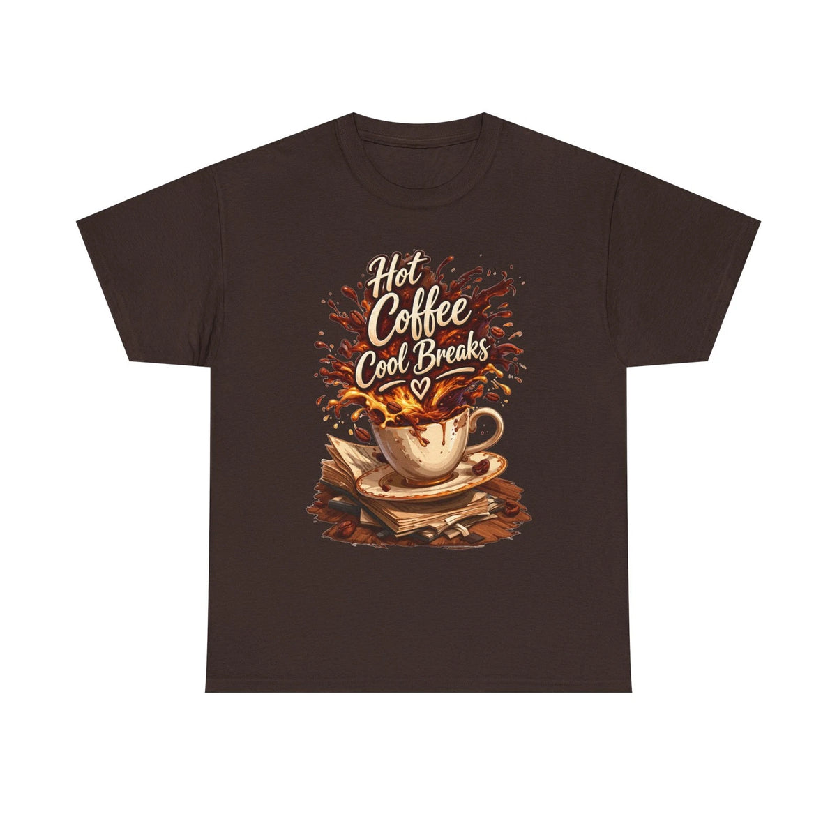 Coffee Lover Tee | Hot Coffee Cool Breaks Graphic Tee | Cozy Coffee Gift Unisex