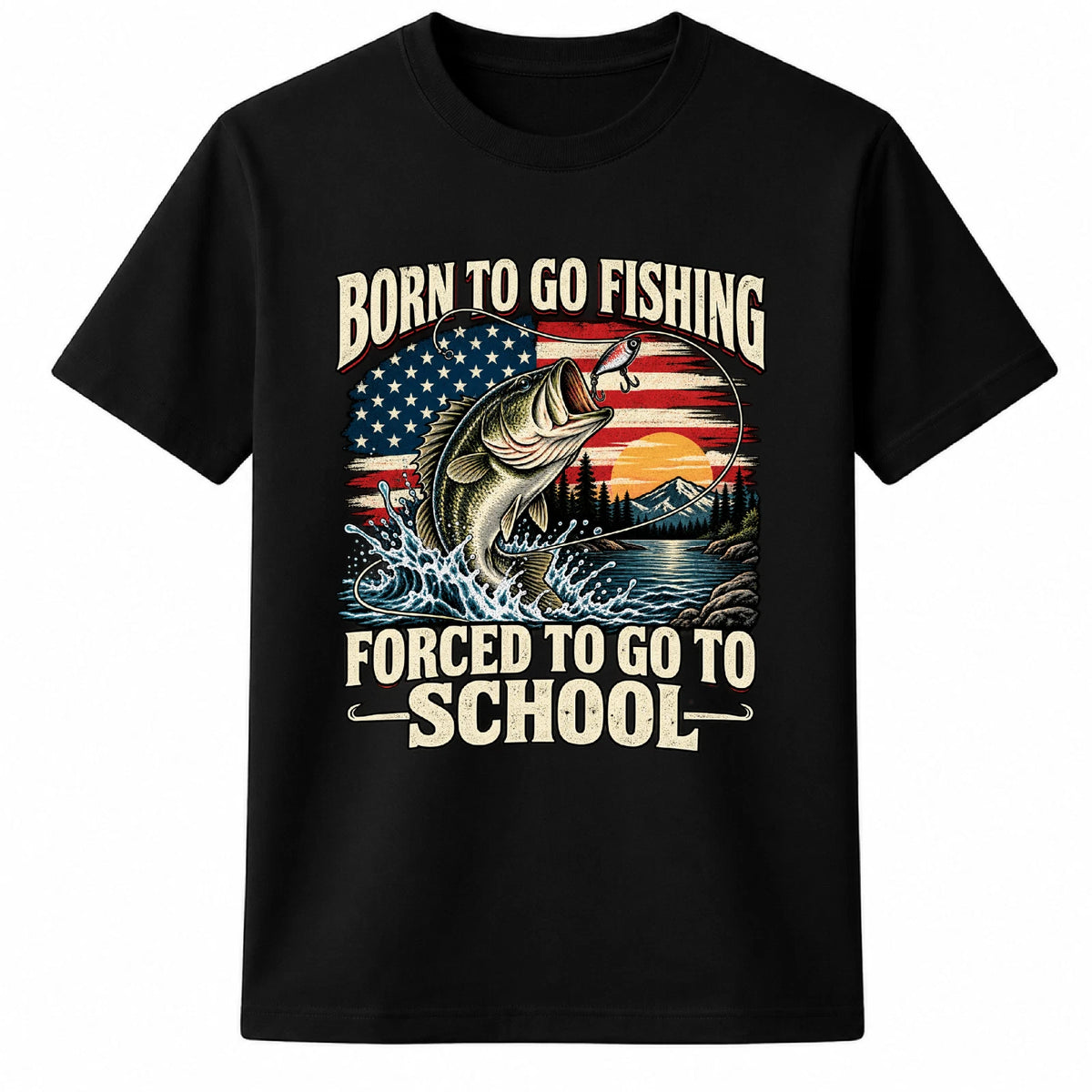 Funny Fishing T Shirt, Born To Go Fishing, Fisherman Gift