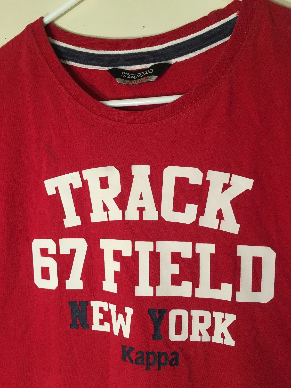 Vintage 90s KAPPA Track And Field Soccer Large Distressed New York Unisex
