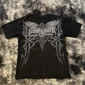 Mens Y2K Gothic Graphic T Shirt Streetwear Skull Cross Oversized Tee Top