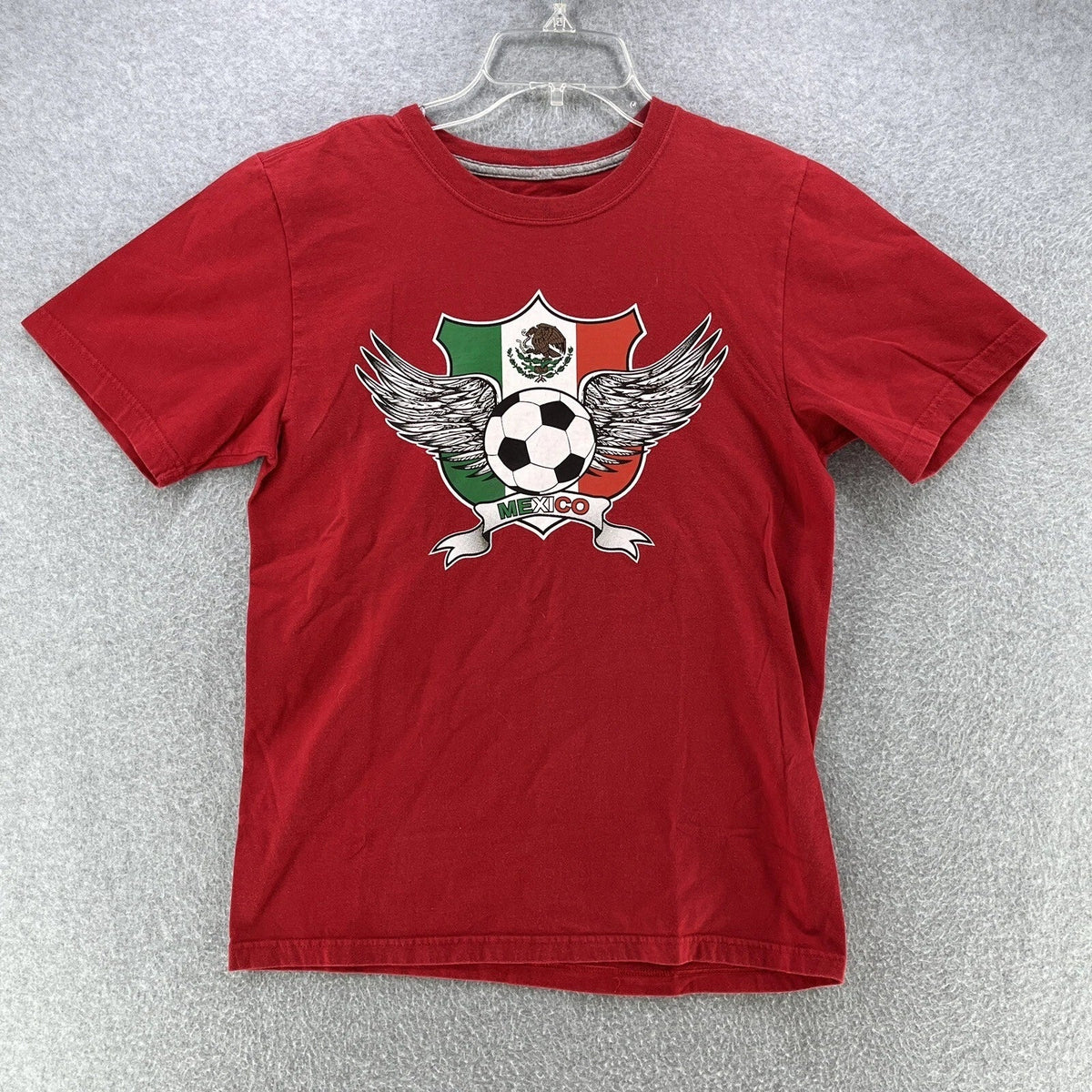 Mexico Mens XS Extra Small Graphic Logo Soccer Red Camisa Futbol Unisex
