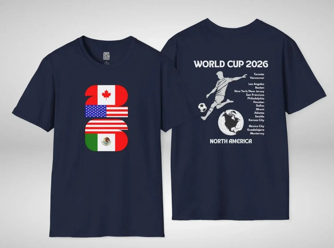 2026 World Cup Soccer Shirt, North America Three Nations Tee Unisex