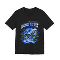 Born to Fly Global Air Y2K Chrome Distressed Graphic Tee
