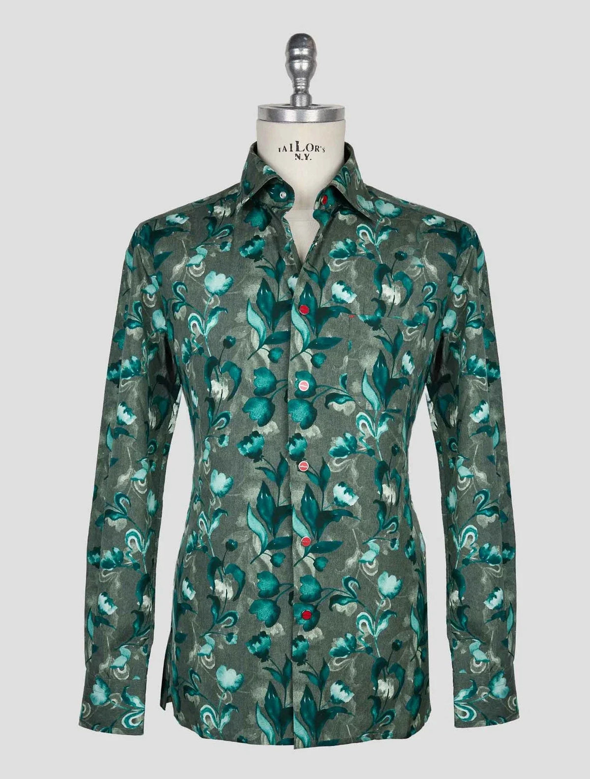 NEW KITON MULTICOLOR COTTON SHIRT US 17 - EU 43 SKE11 Unisex