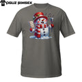 Snowman Singing Shirt – Christmas Caroler Tee with Microphone & Songbook