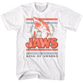 Jaws 70's Movie Great White Jumping Out Of Water King Of Sharks Men's T Shirt