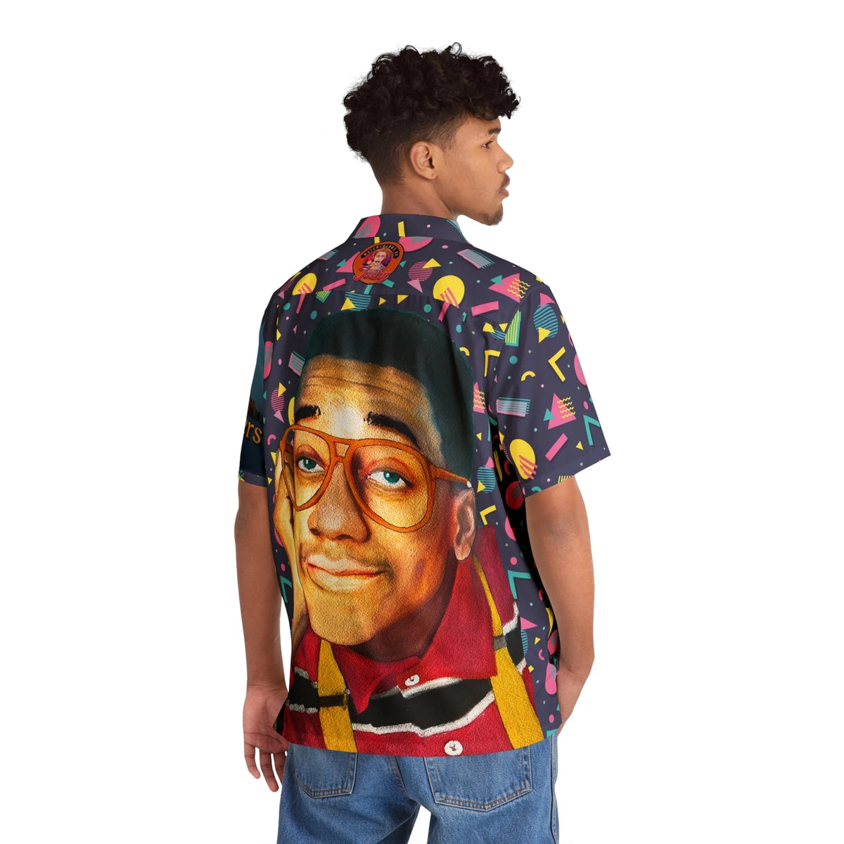 90s Nostalgia Family Matters Hawaiian Shirt - Retro Steve Urkel Button-Down