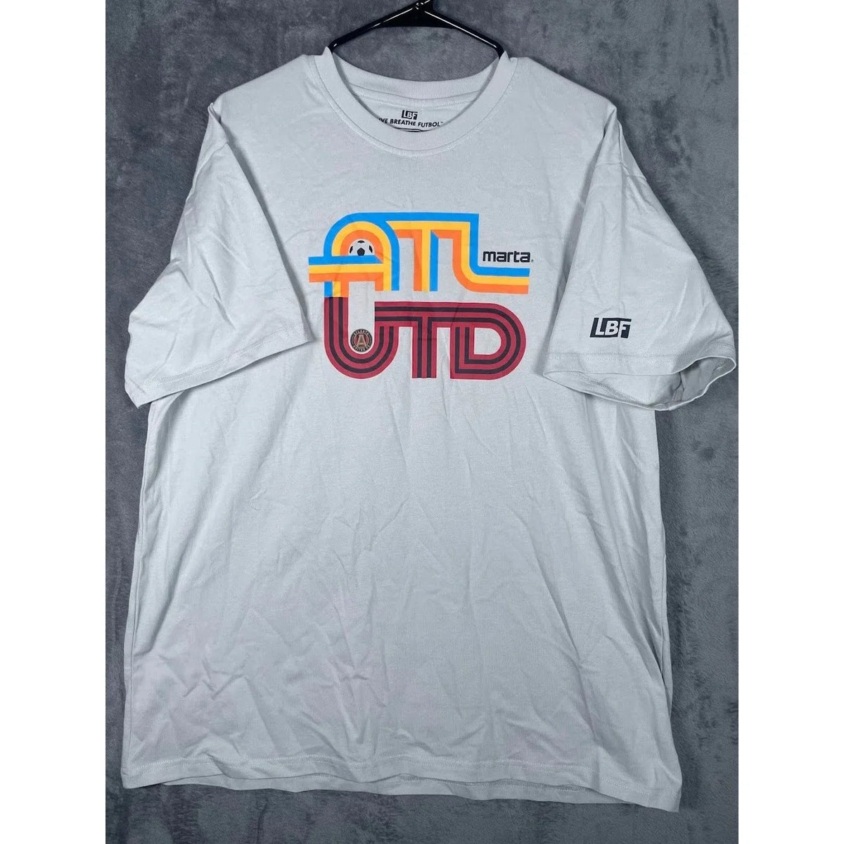 Live Breathe Futbol Atlanta United FC MARTA Soccer Mens XL Grey LBF ATL Unisex