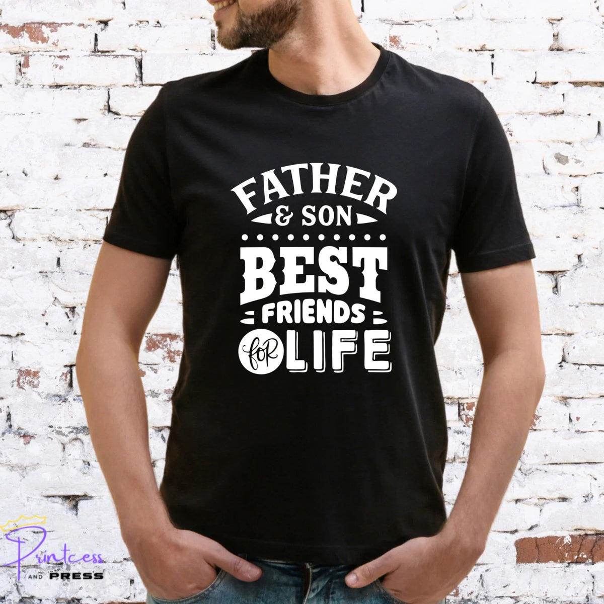 FATHER AND SON BEST FRIENDS , Gift for him, XMAS, Various colour prints Unisex