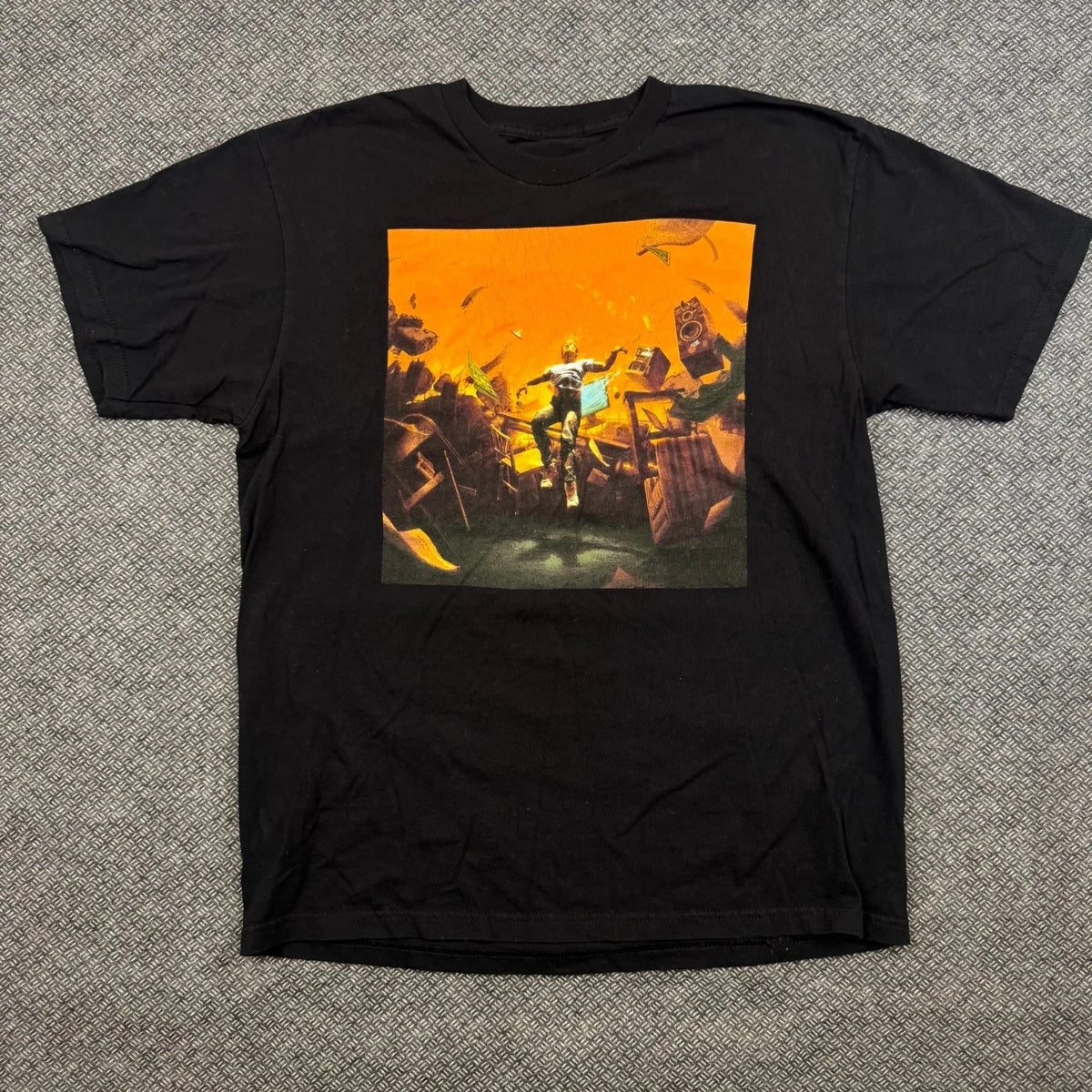 Logic No Pressure Album Cover Mens Black Graphic Everyday Wear Crew Neck Unisex