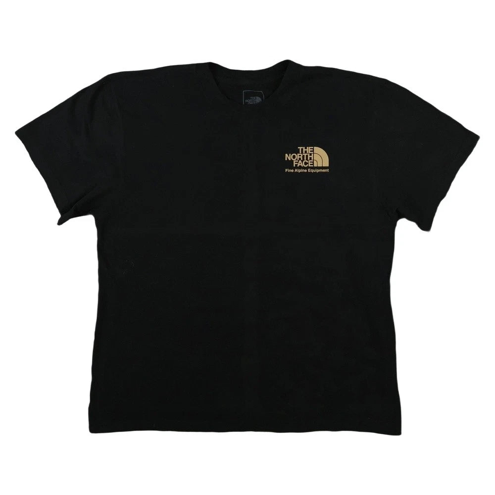 North Face Shirt Mens MEDIUM Black Ledge Graphic Climbing Hiking Crew Size M