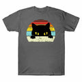 Cat Retro Black Tee Men's Lover Lover Gift Style Vintage Cotton Cats Cat Unisex