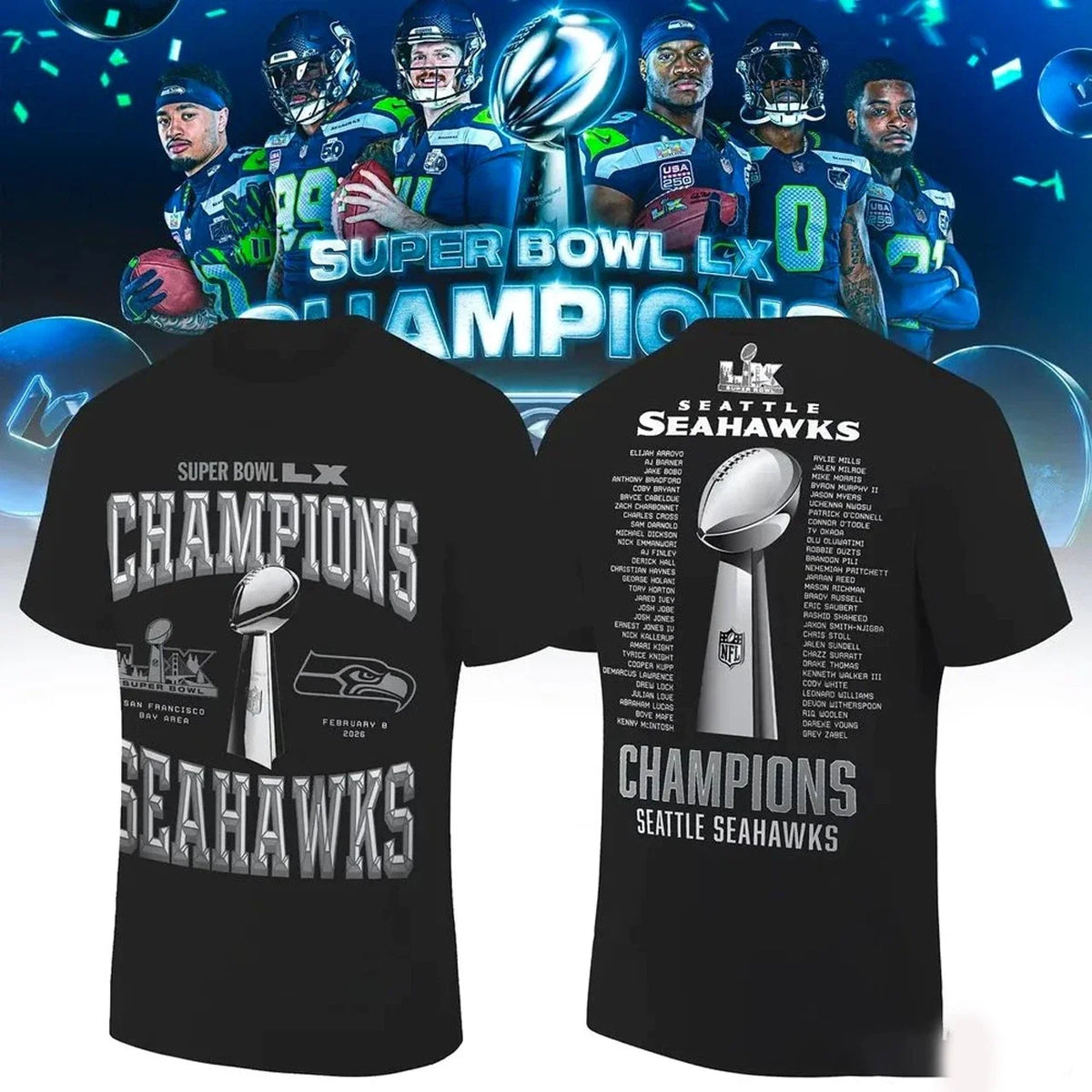 HOT! Seattle Seahawk Champions Benito Bowl 2026 Gift For Fan Fastship Unisex