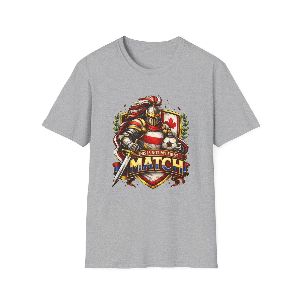 Canada Soccer Knight Shield This Is Not My First Match Football Tee Unisex