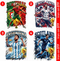 Football World Cup 2026 Scotland England DTF Iron On Heat Transfer Soccer Fan Unisex