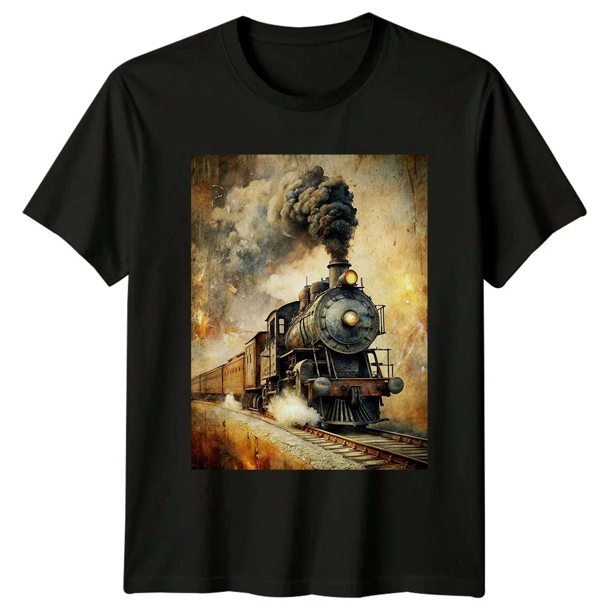 Vintage Steam Train Transportation Graphic Mens Womens Railway Engine Unisex