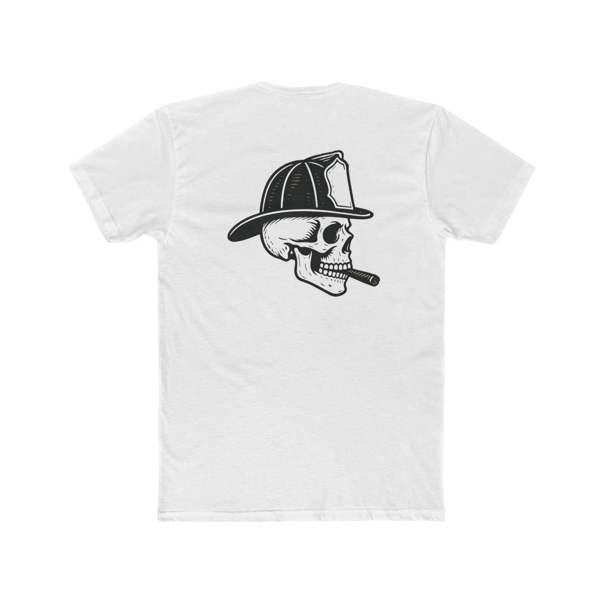 Unisex Skull Firefighter Tee Shirt for Firefighter Casual Skull Graphic Design