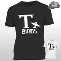 T Birds T-Shirt Grease Black Jacket T-Bird John Travolta Transfer Stag Night Men
