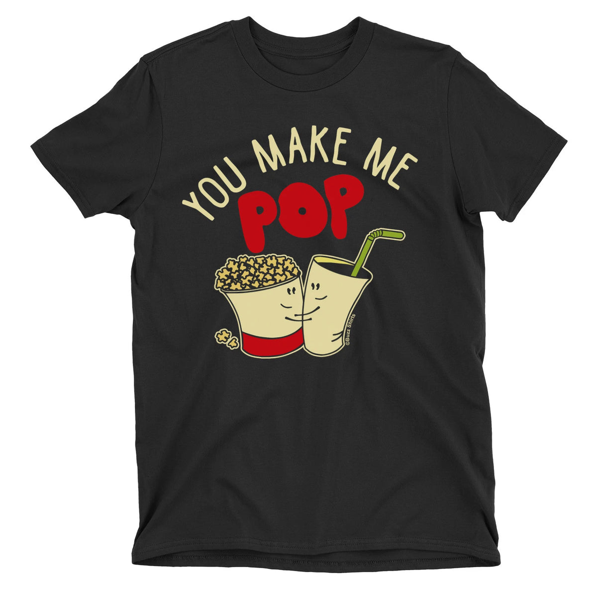 YOU MAKE ME POP Mens Ladies  TShirt Valentine Day Matching Couple Popcorn