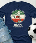 Iran 2026 World Soccer TShirt Futbol Shirt Iranian Flag Tee Gildan Unisex Unisex