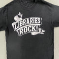 Gildan Men T-Shirt Cotton Black Small Libraries Rock Graphic Book Lover Tee