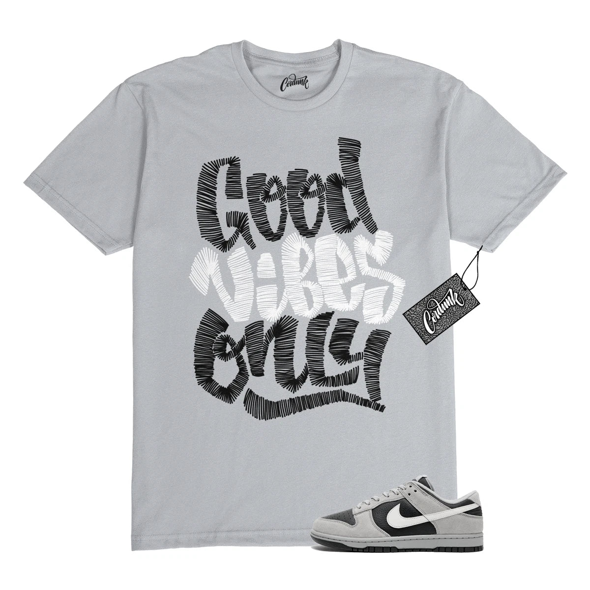 Dunk Light Smoke Grey Anthracite Reflect Silver Black T Shirt to Match GVO Unisex