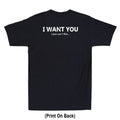 I Want You I Just Can't Flirt Funny Quote （Print On Back) Vintage Men's Unisex