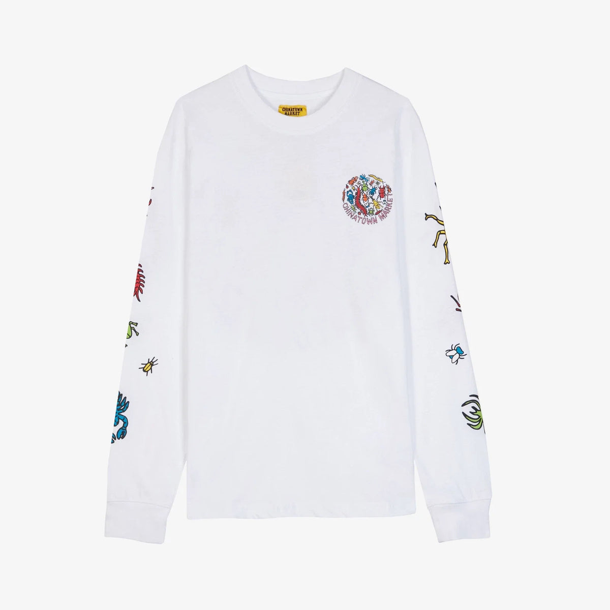 Chinatown Market Men's White Bugs Long Sleeve Shirt Rare NWT Unisex
