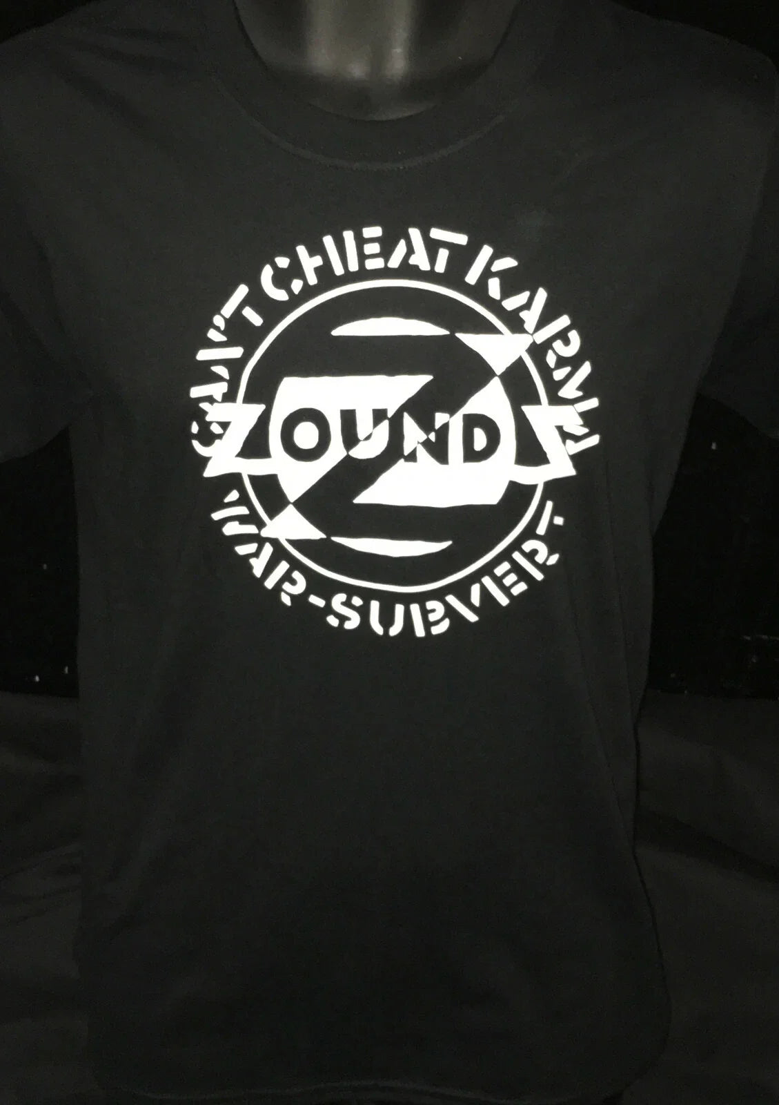 Zounds 'Can't Cheat Karma' NEW Black T Shirt, punk,anarchy,crass*SALE SOME SIZES Unisex