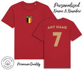 Belgium Flag 2026 Personalised Name & No Adult Kids Baby, Football Unisex