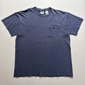 Vintage 90s Sun Faded Navy Blue Pocket T Shirt Mens XL Short Sleeve Cotton Rare