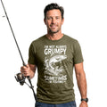Funny Fishing I'm Not Always Grumpy | Fisherman Dad Father Joke Gift Tee Unisex