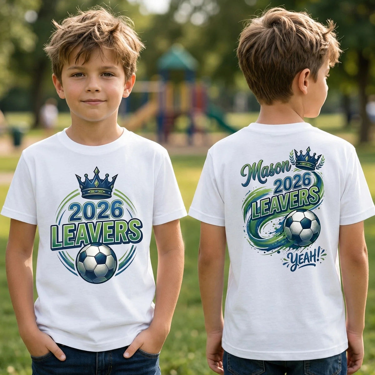 2026 Leavers Football Tee | Personalised Kids School Graduation Unisex