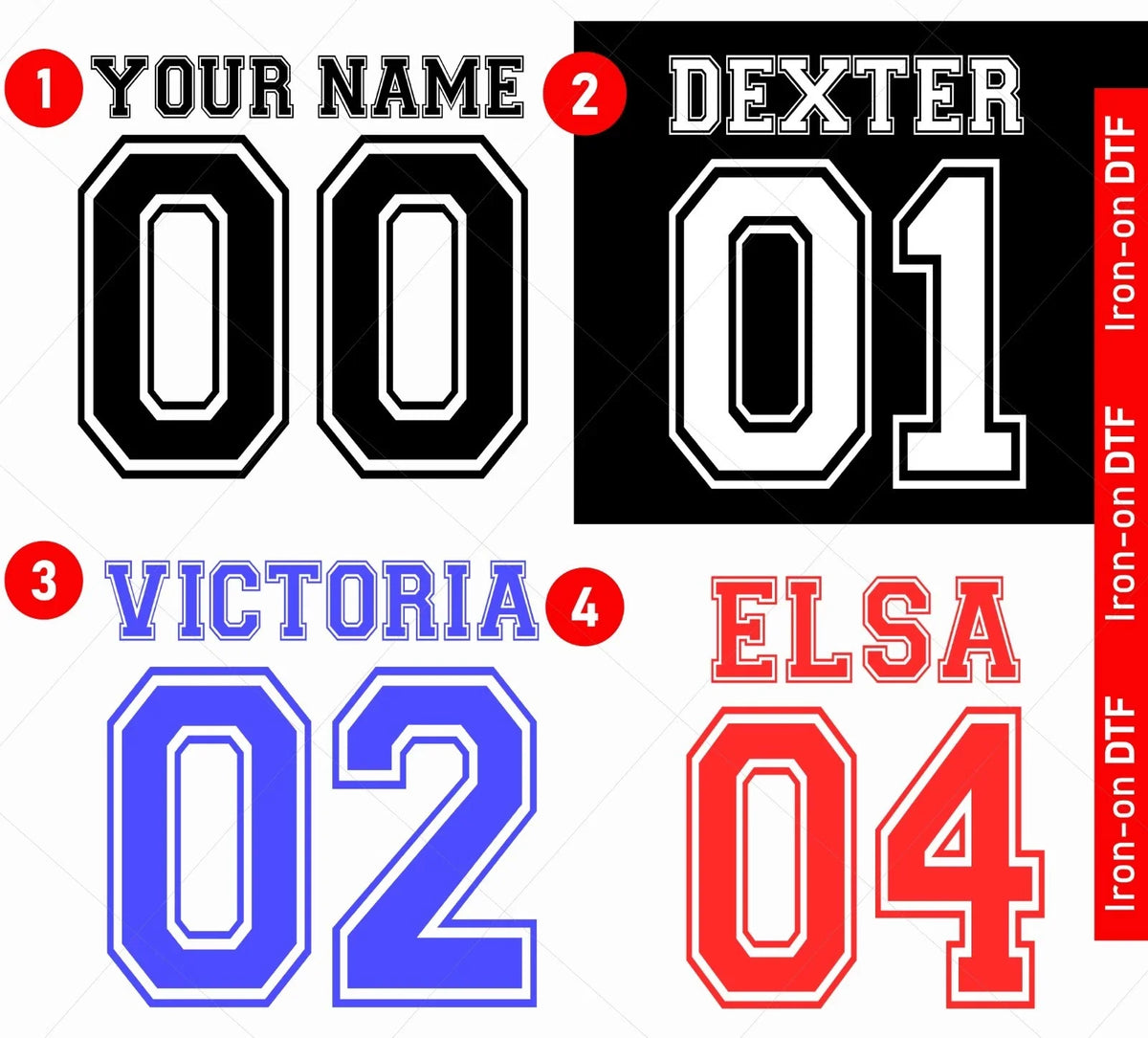 Personalised Name Number Football Sports 2026 DTF Iron On Heat Transfer T shirt Unisex