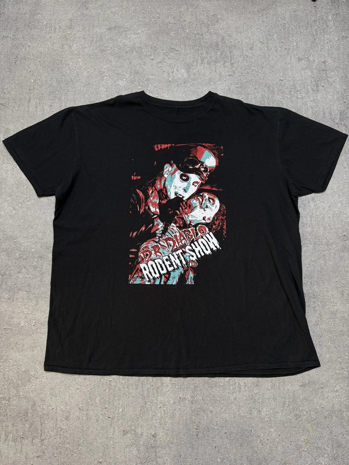 Horror Dr Diablo Rodent Show Vintage T- Shirt 2000s
