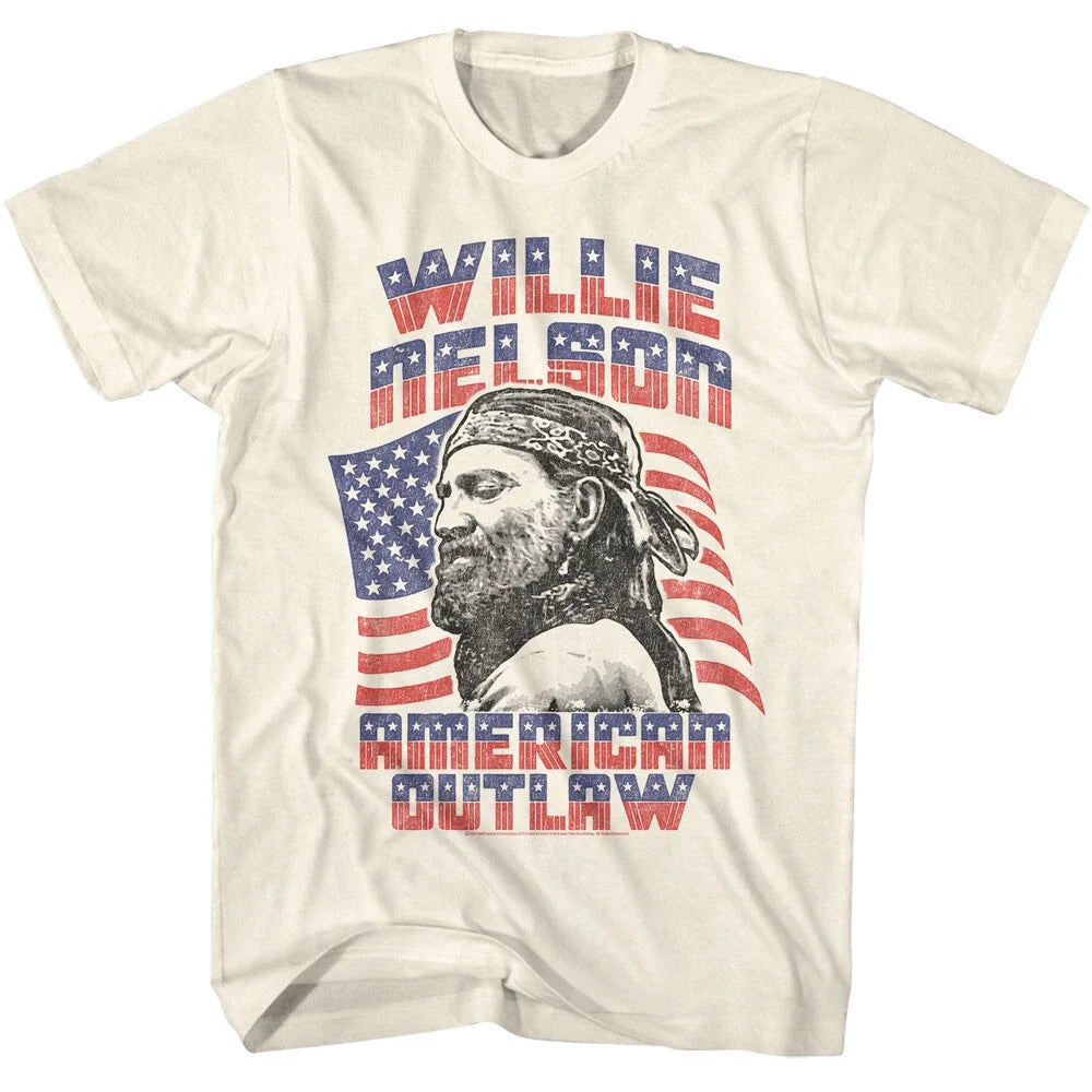 Willie Nelson American Outlaw Men's T Shirt Outlaw Country Music Merch Unisex