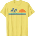 Retro 70s Sunset Palm Trees Vintage Tropical Beach Graphic 1 Unisex