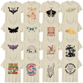 Boho Nature Butterfly And Bee Adult T-Shirt Moths Birthday Gift