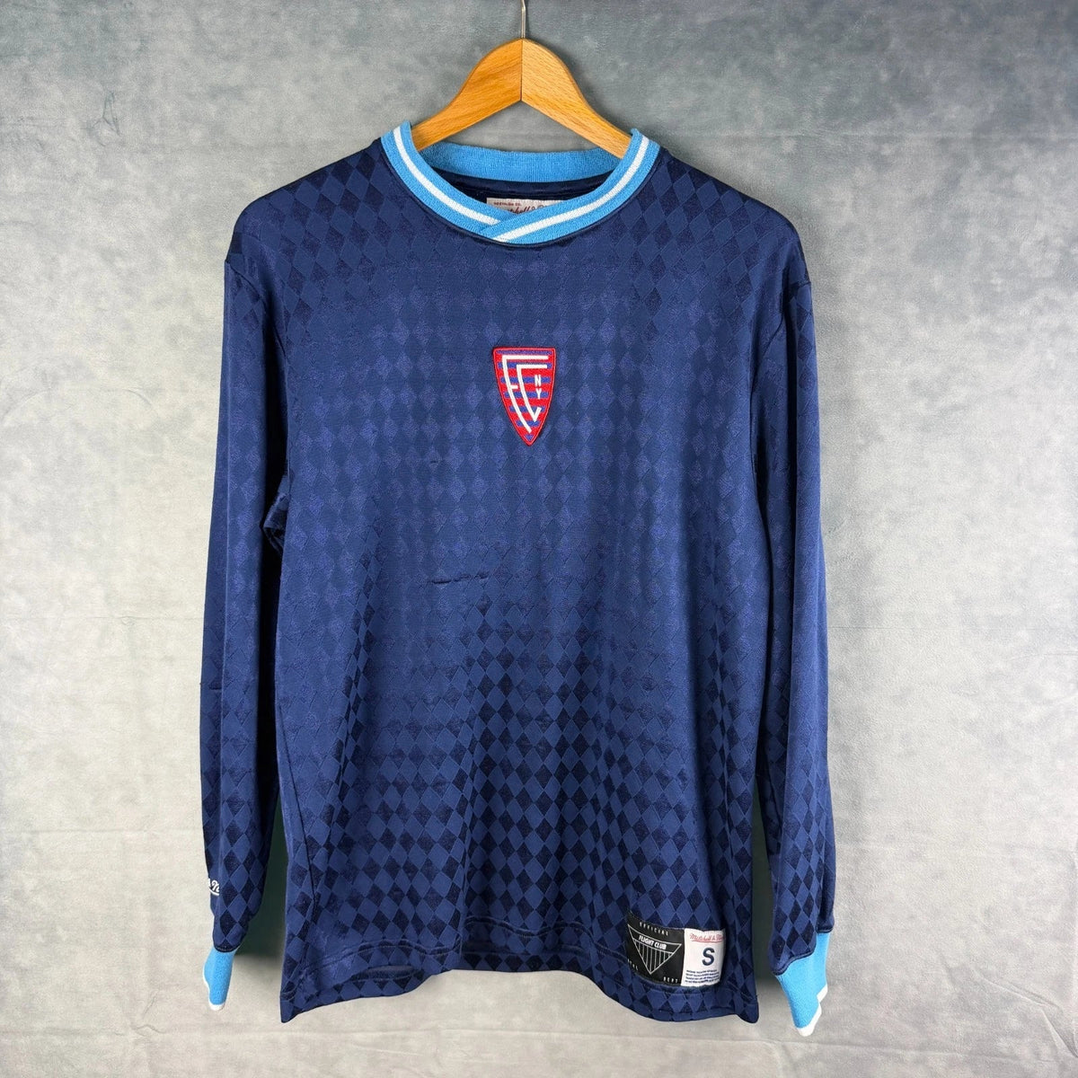 Mitchell Ness Flight Club Jersey Mens Small Soccer New York Streetwear Rare Blue Unisex